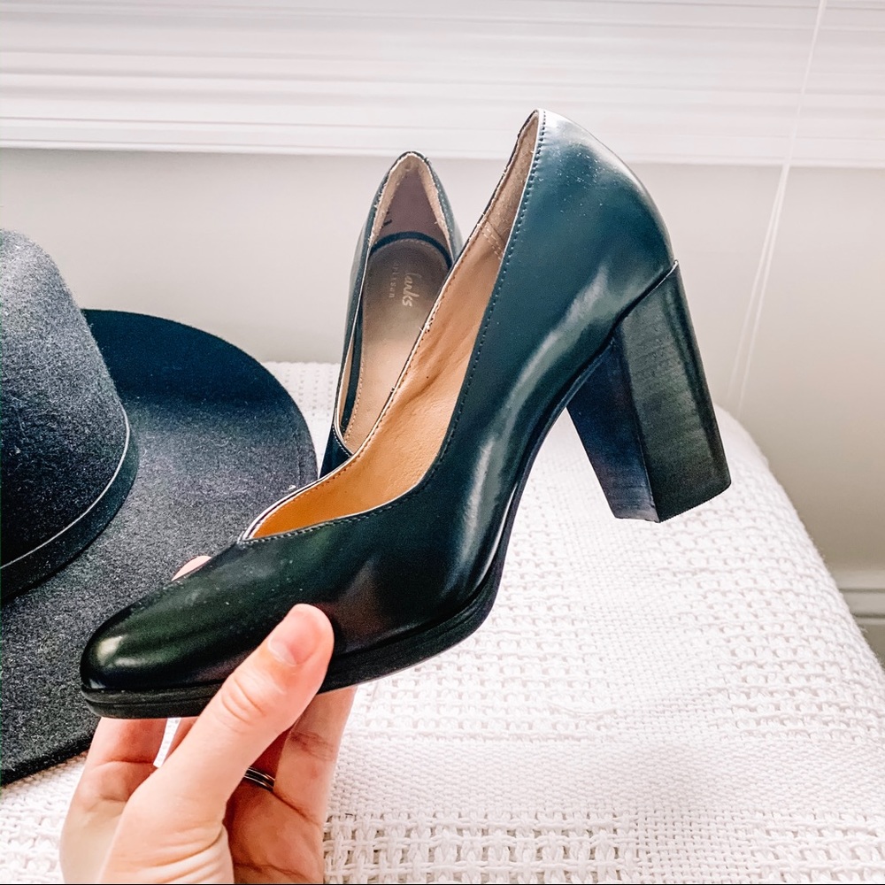 CLARKS | Black Kadri Leah Dress Pump Heels Sz 5